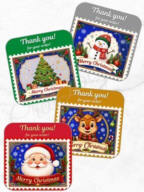 60 Pack Christmas Thank you Cards
